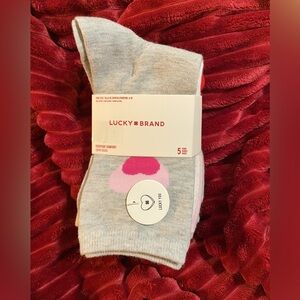Lucky Brand Lucky You Everyday Comfort Crew Socks Five Pairs